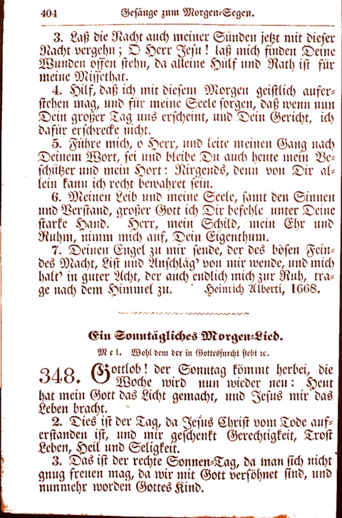 Evangelisch-Lutherisches Gesang-Buch: worin die gebräuchlichsten alten Kirchen-Lieder Dr. M. Lutheri und anderer reinen lehrer und zeugen Gottes, zur Befoerderung der wahren ... (2. verm. Aus.) page 405