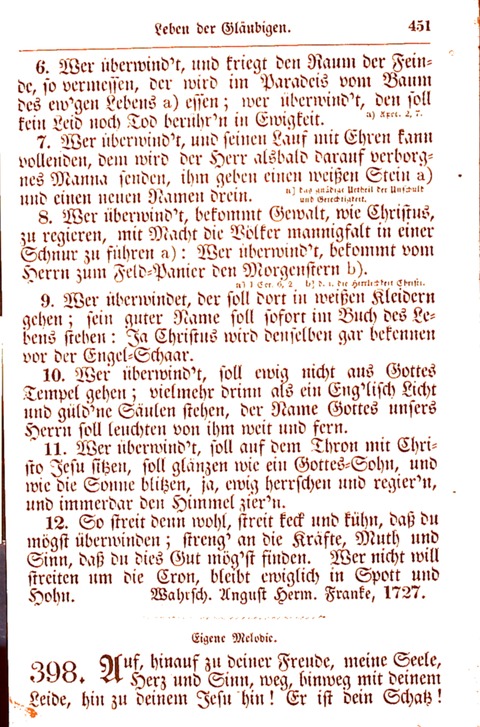 Evangelisch-Lutherisches Gesang-Buch: worin die gebräuchlichsten alten Kirchen-Lieder Dr. M. Lutheri und anderer reinen lehrer und zeugen Gottes, zur Befoerderung der wahren ... (2. verm. Aus.) page 452