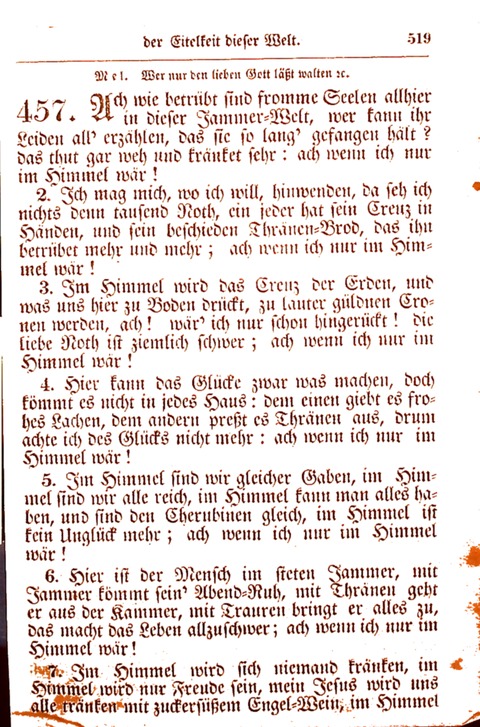 Evangelisch-Lutherisches Gesang-Buch: worin die gebräuchlichsten alten Kirchen-Lieder Dr. M. Lutheri und anderer reinen lehrer und zeugen Gottes, zur Befoerderung der wahren ... (2. verm. Aus.) page 520