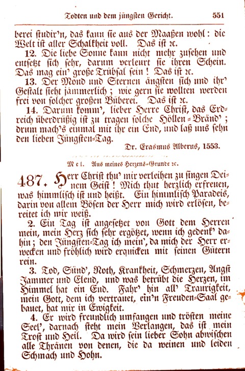 Evangelisch-Lutherisches Gesang-Buch: worin die gebräuchlichsten alten Kirchen-Lieder Dr. M. Lutheri und anderer reinen lehrer und zeugen Gottes, zur Befoerderung der wahren ... (2. verm. Aus.) page 552