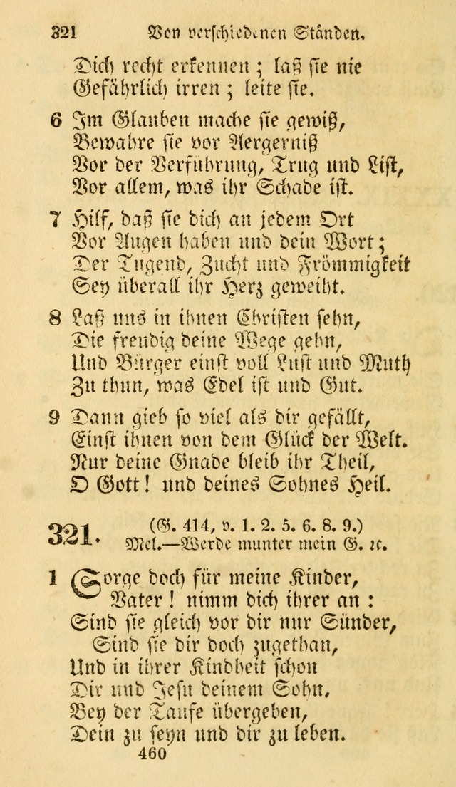 Evangelische Lieder-Sammlung: genommen aus der Liedersammlung und dem Gemeinschaftlichen Gesangbuch in den evanglischen Gemeinen page 460