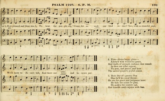 Evangelical Musick: or, The Sacred Minstrel and Sacred Harp United: consisting of a great variety of psalm and hymn tunes, set pieces, anthems, etc. (10th ed) page 191