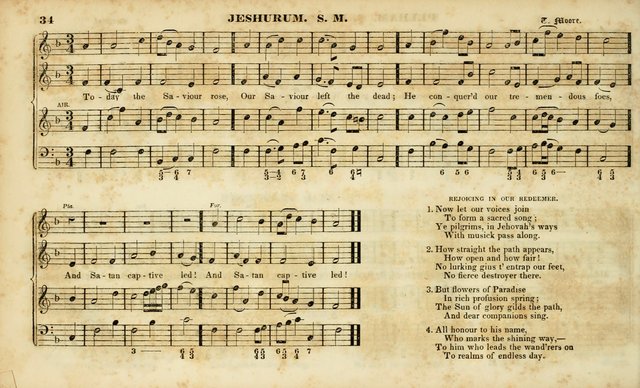 Evangelical Musick: or, The Sacred Minstrel and Sacred Harp United: consisting of a great variety of psalm and hymn tunes, set pieces, anthems, etc. (10th ed) page 34