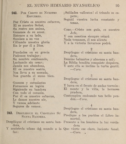 El Nuevo Himnario Evangelico para el uso de las Iglesias Evangelicas de Habla Espanol en Todo el Mundo page 95