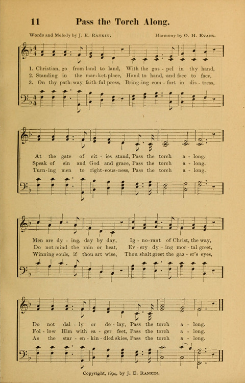 Echoes of Paradise: a choice collection of Christian hymns suitable for Sabbath schools and all other departments of religious work page 11