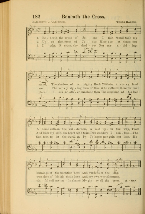 Echoes of Paradise: a choice collection of Christian hymns suitable for Sabbath schools and all other departments of religious work page 182