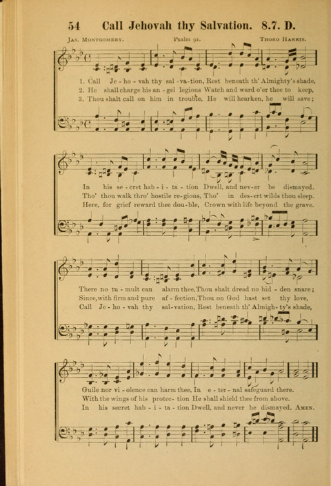 Echoes of Paradise: a choice collection of Christian hymns suitable for Sabbath schools and all other departments of religious work page 52