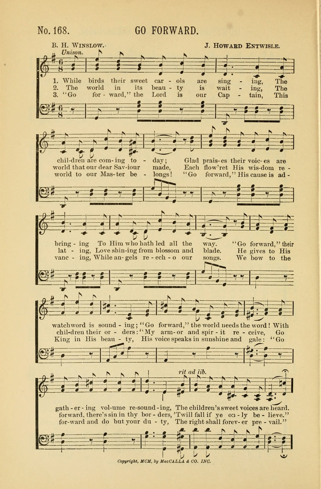 Exalted Praise: a twentieth century collection of sacred hymns for the church, Sunday school, and devotional meetings page 168