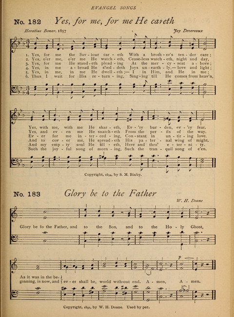 Evangel Songs: words and music, suitable for all services of sacred song page 151