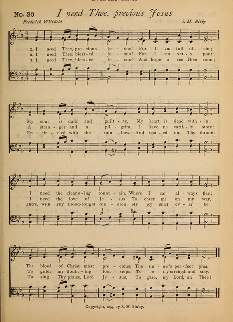 Evangel Songs: words and music, suitable for all services of sacred song page 25