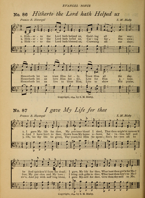Evangel Songs: words and music, suitable for all services of sacred song page 72