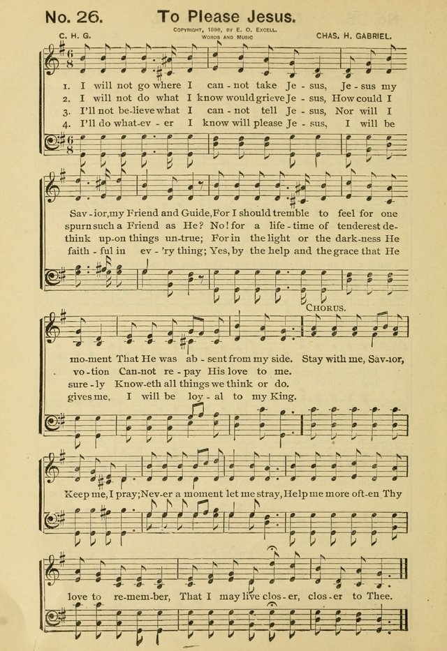 Excellent Songs: for the Church and Sunday School page 26