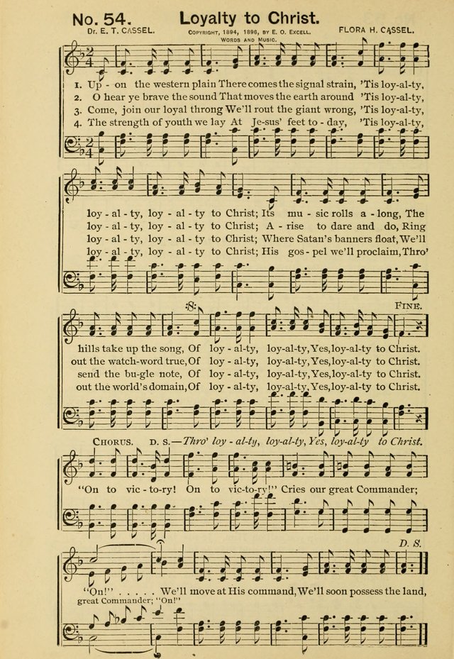 Excellent Songs: for the Church and Sunday School page 54