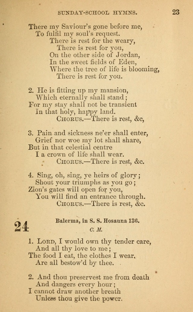 The Eclectic Sabbath School Hymn Book page 23