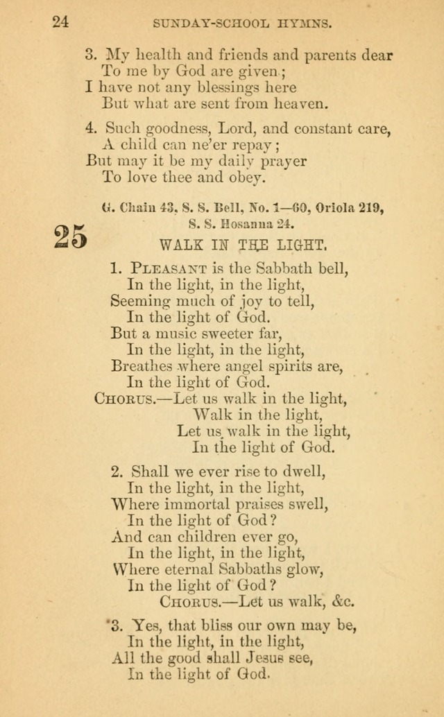 The Eclectic Sabbath School Hymn Book page 24