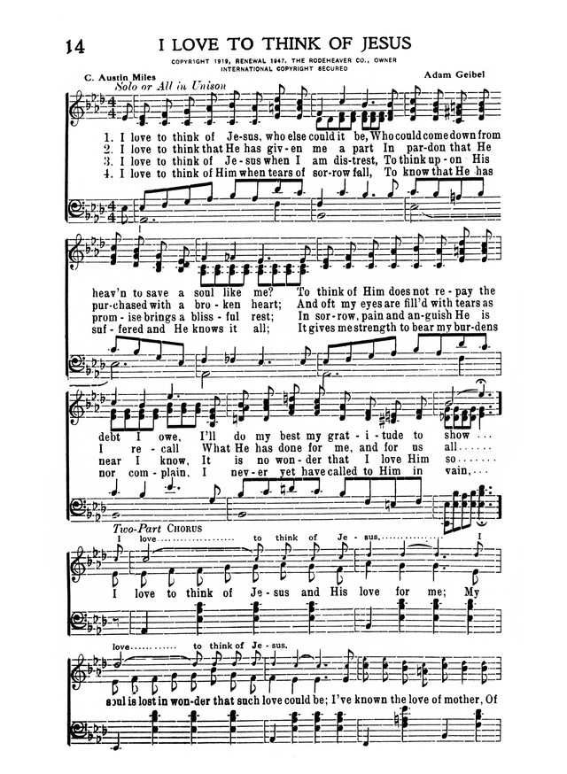 Favorites Number 4: A Collection of Gospel Songs page 15