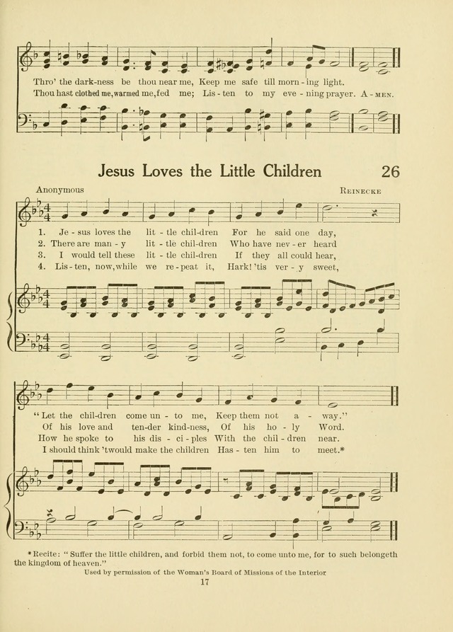 A First Book in Hymns and Worship page 17