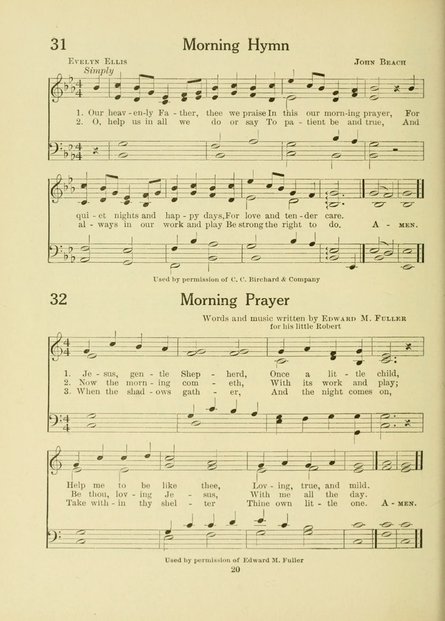 A First Book in Hymns and Worship page 20
