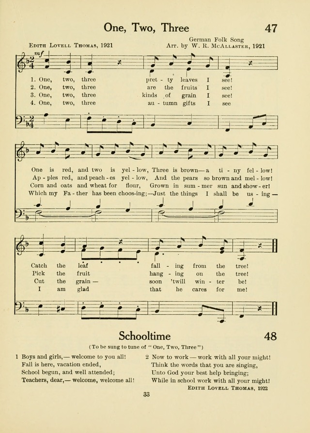 A First Book in Hymns and Worship page 33