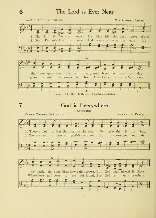 A First Book in Hymns and Worship page 6