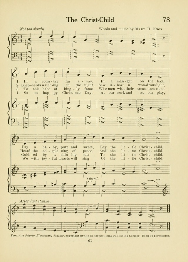 A First Book in Hymns and Worship page 61