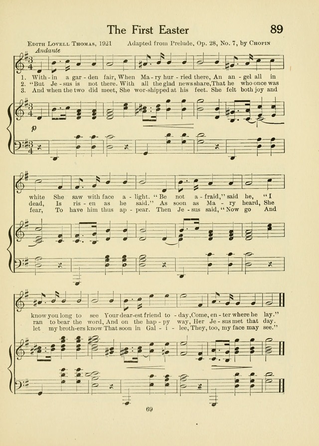 A First Book in Hymns and Worship page 69