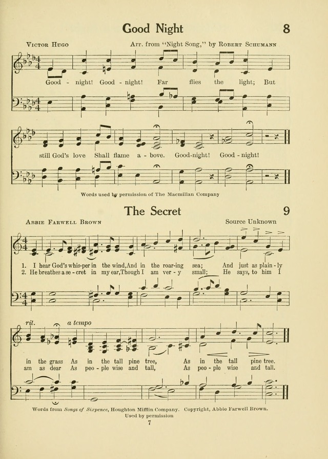 A First Book in Hymns and Worship page 7