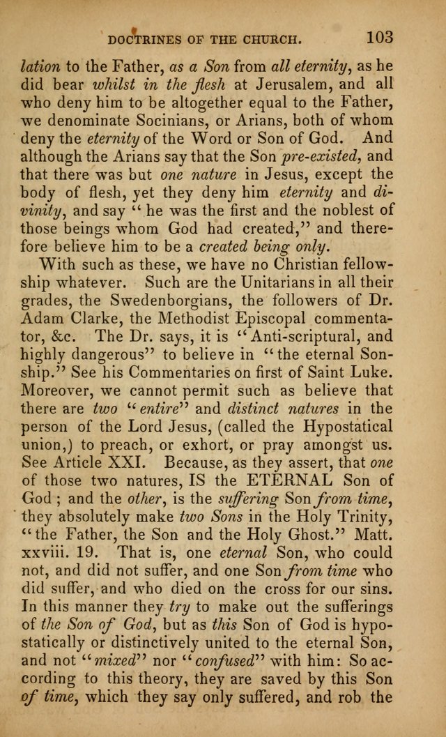 The Faith and Doctrines of the Church of the Eternal Son: intended as a church book for the church of the Eternal Sons generally... to which is added a number of select hymns adapted to the worship... page 103
