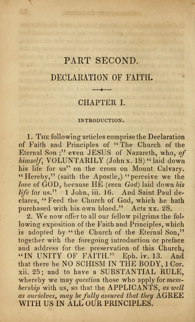 The Faith and Doctrines of the Church of the Eternal Son: intended as a church book for the church of the Eternal Sons generally... to which is added a number of select hymns adapted to the worship... page 54