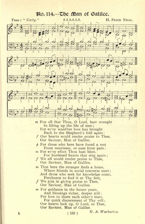 The Fellowship Hymn Book page 153