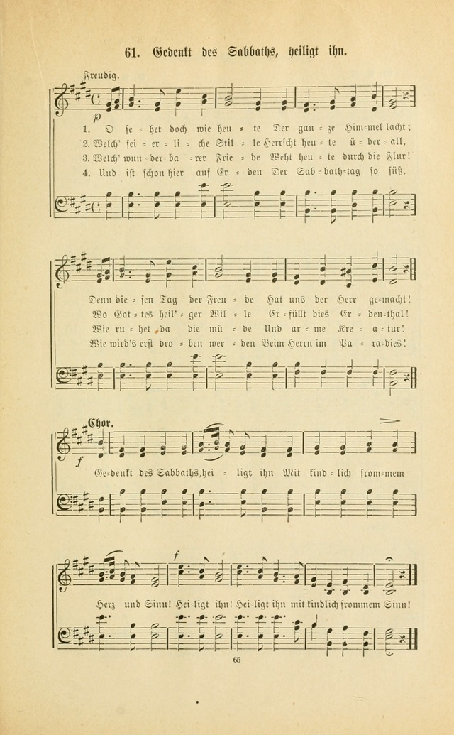 Frohe Lieder und Brüder-Harfe: eine Sammlung von Liedern für Sonntagschulen und Jugendvereine (Spezialle Aufl.) page 65