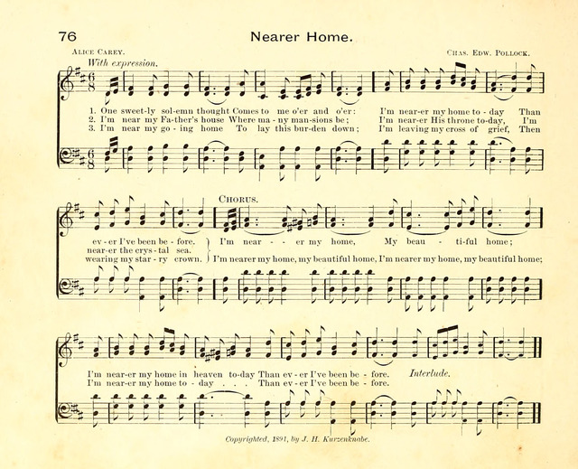 Fair as the Morning. Hymns and Tunes for Praise in the Sunday-School page 74