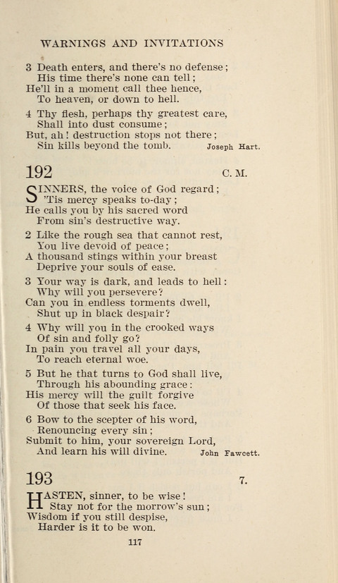 Free Methodist Hymnal page 117