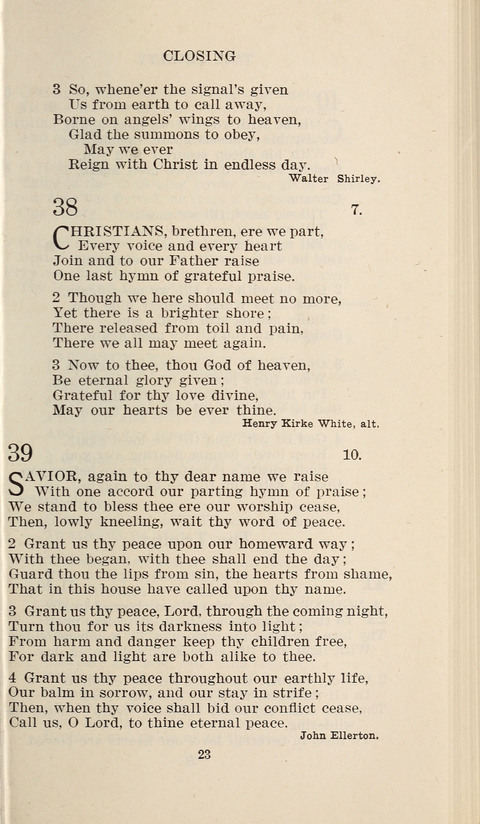 Free Methodist Hymnal page 23
