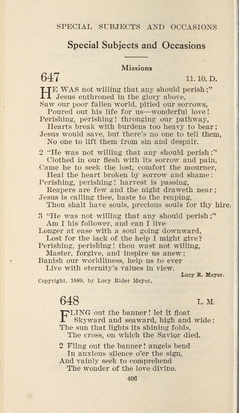 Free Methodist Hymnal page 408