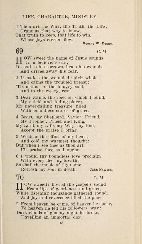 Free Methodist Hymnal page 43