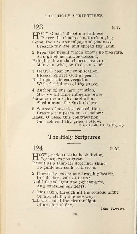 Free Methodist Hymnal page 76