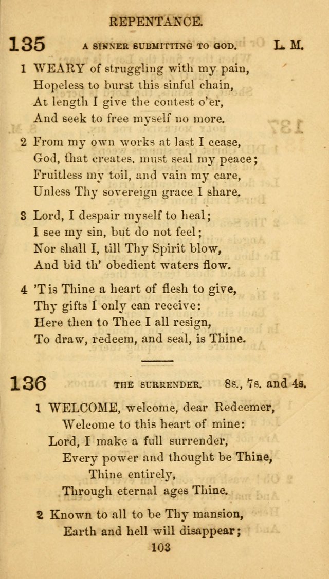 Fulton Street Hymn Book, for the use of union prayer meetings, Sabbath schools and families page 110