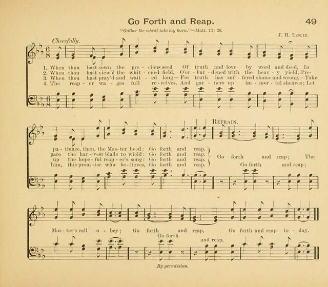 Gates Ajar: a collection of hymns and tunes for use in Sunday schools, praise and prayer meetings page 49