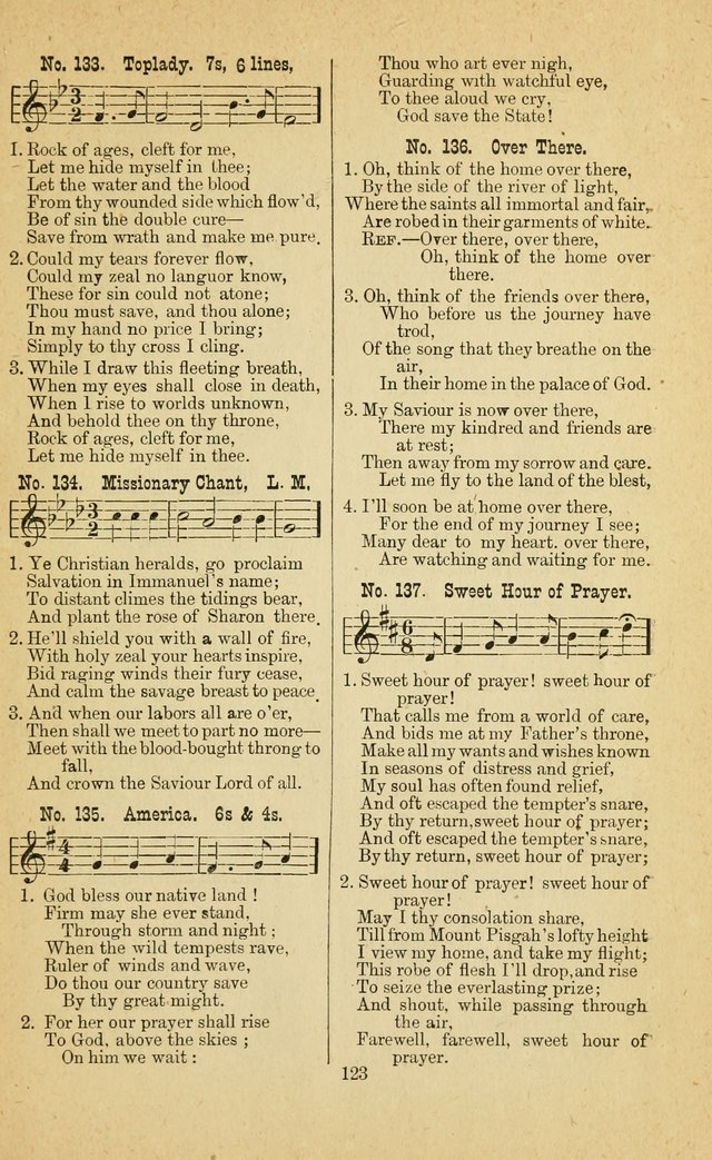 Gospel Bells: a collection of new and popular songs for the use of Sabbath schools and gospel meetings page 123