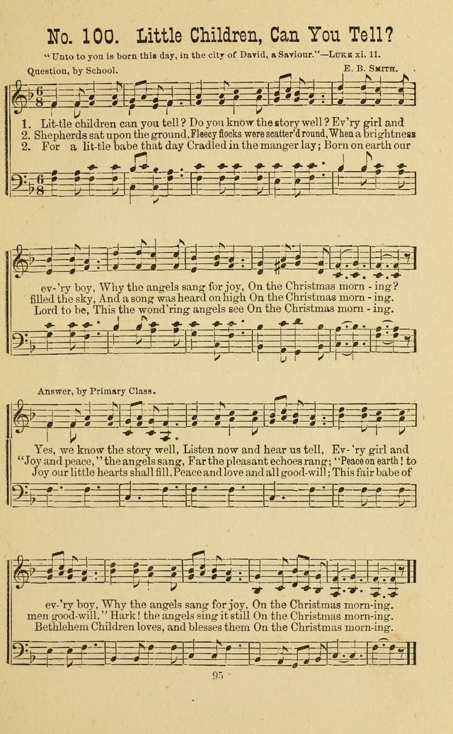 Gospel Bells: a collection of new and popular songs for the use of Sabbath schools and gospel meetings page 95