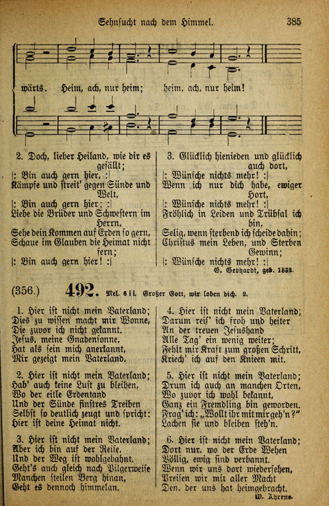Gesangbuch der Bischöflichen Methodisten-Kirche: in Deutschalnd und der Schweiz page 385