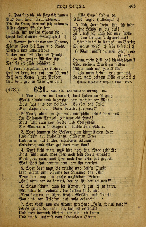 Gesangbuch der Bischöflichen Methodisten-Kirche: in Deutschalnd und der Schweiz page 483