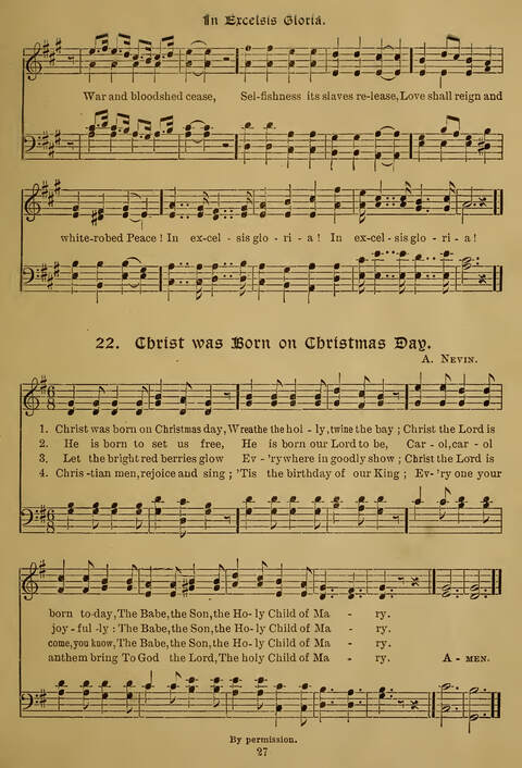 Gems of Christmas Song: a collection of old Christmas carols and hymns for use year after year in the home and at Christmas festivals page 19