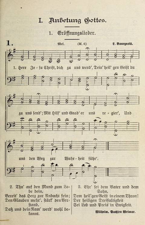 Gesangbuch für deutsche Gemeinden: enthaltend Psalmen und geistliche Lieder für öffentlichen und häuslichen Gottesdienst page 1