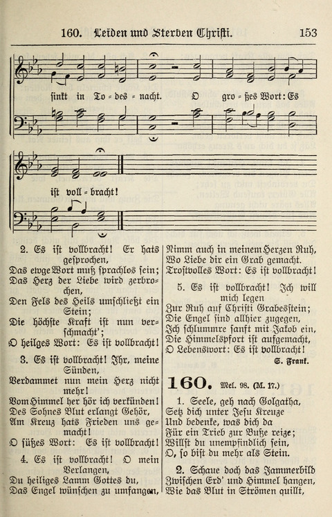 Gesangbuch für deutsche Gemeinden: enthaltend Psalmen und geistliche Lieder für öffentlichen und häuslichen Gottesdienst page 153