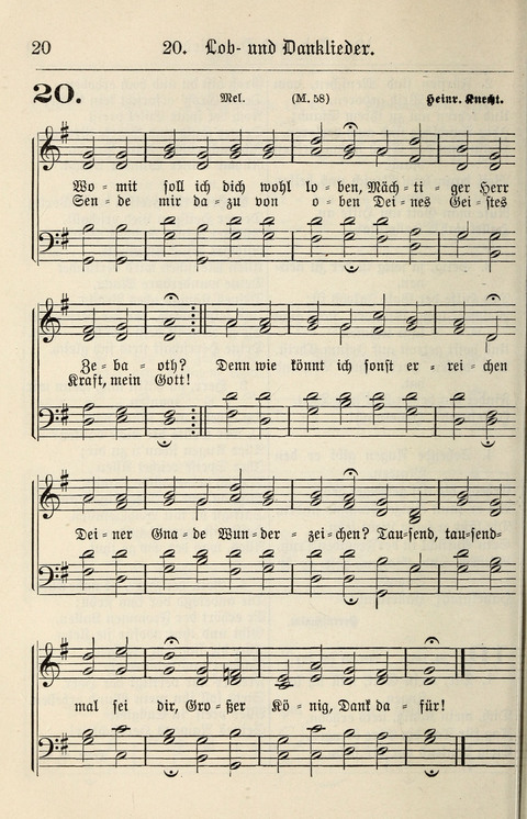 Gesangbuch für deutsche Gemeinden: enthaltend Psalmen und geistliche Lieder für öffentlichen und häuslichen Gottesdienst page 20