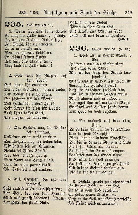 Gesangbuch für deutsche Gemeinden: enthaltend Psalmen und geistliche Lieder für öffentlichen und häuslichen Gottesdienst page 215