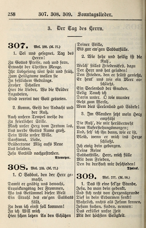 Gesangbuch für deutsche Gemeinden: enthaltend Psalmen und geistliche Lieder für öffentlichen und häuslichen Gottesdienst page 258