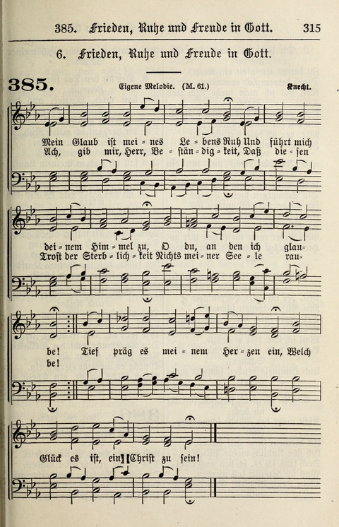 Gesangbuch für deutsche Gemeinden: enthaltend Psalmen und geistliche Lieder für öffentlichen und häuslichen Gottesdienst page 315